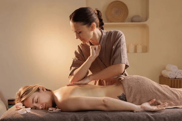 Massage therapy treatment at Sunshine Wellness